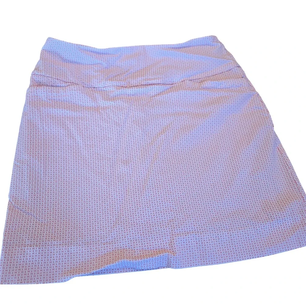 S.C. & Co. Womens Coral White Geometric Print Athletic‎ Golf Tennis Skort Medium